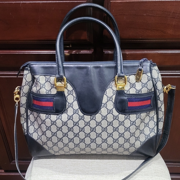 Beautiful Gucci Supreme Web Ophidia Large 2 Way Satchel .. Authentic..w/COA.. - Picture 2 of 16